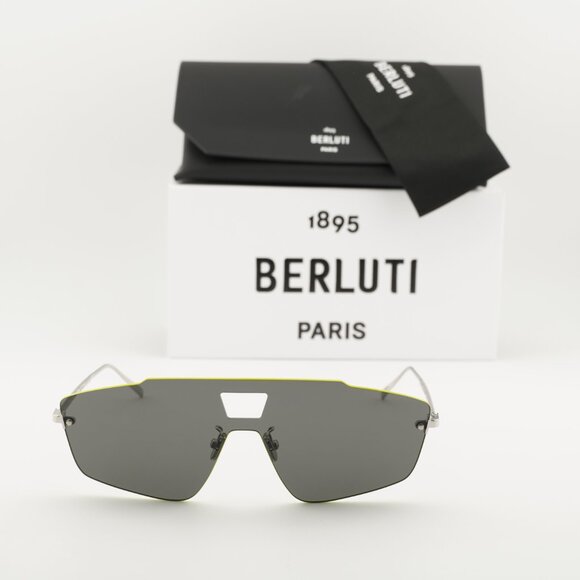 Berluti BL40019U 16D Shield Sunglasses - Palladium/Yellow/Grey main image 6